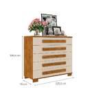 Cômoda Calgary 5 Gv Nature E Off White