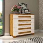 Cômoda Calgary 5 Gv Nature E Off White