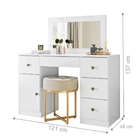 Cômoda Camarim Com Espelho Luma Branco