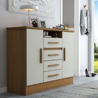 Cômoda Canadá 2 Portas 4 Gavetas Cinamomo/off White - Pnr Móv