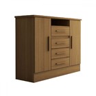 Cômoda Canadá 2 Portas 4 Gavetas Cinamomo - Pnr Móveis