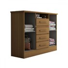 Cômoda Canadá 2 Portas 4 Gavetas Cinamomo - Pnr Móveis