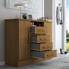 Cômoda Canadá 2 Portas 4 Gavetas Cinamomo - Pnr Móveis