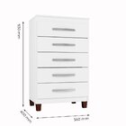 Cômoda Cannes 5 Gavetas Incorplac