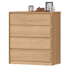 Cômoda Carla 4 Gavetas Castanho - Mx Móveis