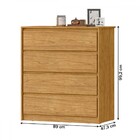 Cômoda Carla 4 Gavetas Marrocos - Mx Móveis