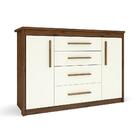 Cômoda Casal 4 Gavetas Com Sapateira Capuccino Off White Eleg