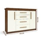 Cômoda Casal 4 Gavetas Com Sapateira Capuccino Off White Eleg