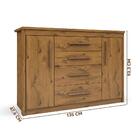 Cômoda Casal 4 Gavetas Com Sapateira Ipê Nobre Elegance 2088