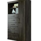 Cômoda Casal Marabá 1.6 C/ 1 Porta 2 Nichos E 6 Gavetas Ébano