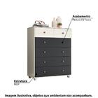 Cômoda Casal Vittória Com 6 Gavetas - Ártico/titanium