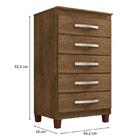 Cômoda Catar 5 Gavetas Malbec - Incorplac