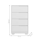 Comoda Chesham Branco Fosco Liso/nature