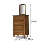Comoda Chicago 110 Atr Castanho