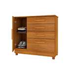 Cômoda Chicago 1 Porta 4 Gavetas Cinamomo 13558 - Tcil Móveis