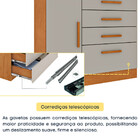 Cômoda Chicago 1 Porta 4 Gavetas Cinamomo/off White - Tcil Mó