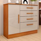 Cômoda Chicago 1 Porta 4 Gavetas Cinamomo/off White - Tcil Mó