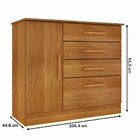 Cômoda Chicago 1 Porta 4 Gavetas Cinamomo - Tcil Móveis