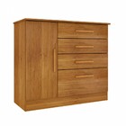 Cômoda Chicago 1 Porta 4 Gavetas Cinamomo - Tcil Móveis