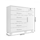 Cômoda Chicago 1 Porta 8 Gavetas Branco - Panorama Móveis