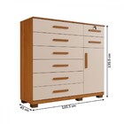 Cômoda Chicago 1 Porta 8 Gavetas Cinamomo/off White - Panoram