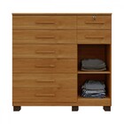 Cômoda Chicago 1 Porta 8 Gavetas Cinamomo - Panorama Móveis