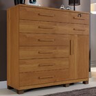 Cômoda Chicago 1 Porta 8 Gavetas Cinamomo - Panorama Móveis