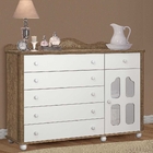 Comoda Clara 6 Gavetas Amendoa Acetinado