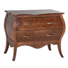 Cômoda Clássica Bombê Grande 2 Gavetas Verniz Imbuia