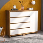 Cômoda Coimbra 1 Porta 4 Gavetas Freijo/off White - Politorno