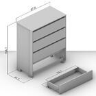 Cômoda Coimbra 4 Gavetas Freijó/off White - Politorno Móveis