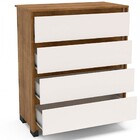 Cômoda Coimbra 4 Gavetas Freijó/off White - Politorno Móveis