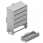 Cômoda Coimbra 5 Gavetas Freijó/off White - Politorno Móveis