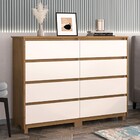 Cômoda Coimbra 8 Gavetas Freijo/off White - Politorno