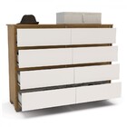 Cômoda Coimbra 8 Gavetas Freijo/off White - Politorno