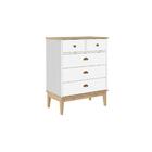 Cômoda Colonial Com 5 Gavetas Mdp Mel Branco Sala Quarto Mb