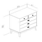 Cômoda Colonial Com 5 Gavetas Mdp Mel Oliva Sala Quarto Mb 1