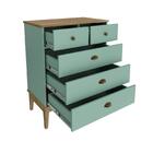 Cômoda Colonial Com 5 Gavetas Mdp Mel Oliva Sala Quarto Mb 1