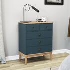 Cômoda Colonial Com 5 Gavetas Mdp Mel Petroleo Sala Quarto M