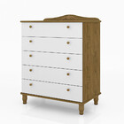 Cômoda Colonial Mdf 4 Gavetas Pés De Madeira Incabrás