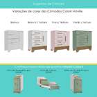 Cômoda Colorir 1 Porta 4 Gavetas Branco/ Nature - Moville