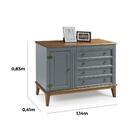 Cômoda Com 04 Gavetas E 01 Porta Cinza E Amêndoa