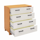 Cômoda Com 04 Gavetas Essence D03 Freijó Off White Brilho - L