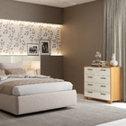 Cômoda Com 04 Gavetas Essence D03 Freijó Off White Brilho - L