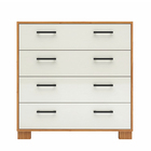 Cômoda Com 04 Gavetas Essence D03 Freijó Off White Brilho - L