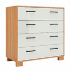 Cômoda Com 04 Gavetas Essence D03 Freijó Off White Brilho - L