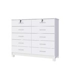 Cômoda Com 10 Gavetas E 2 Chave Lucca Branco