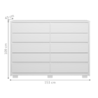 Cômoda Com 10 Gavetas Loanda Branco