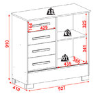 Cômoda Com 1 Porta E 4 Gavetas Acetinado Araucaria-rodial - C