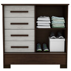 Cômoda Com 1 Porta E 4 Gavetas Acetinado Araucaria-rodial - C